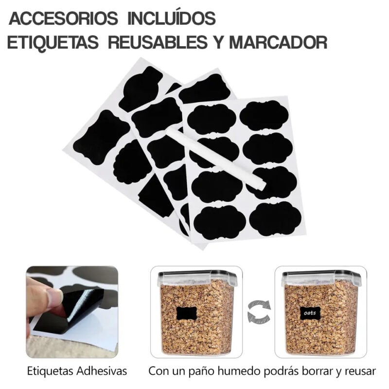 Set de 7 Contenedores Herméticos Plástico