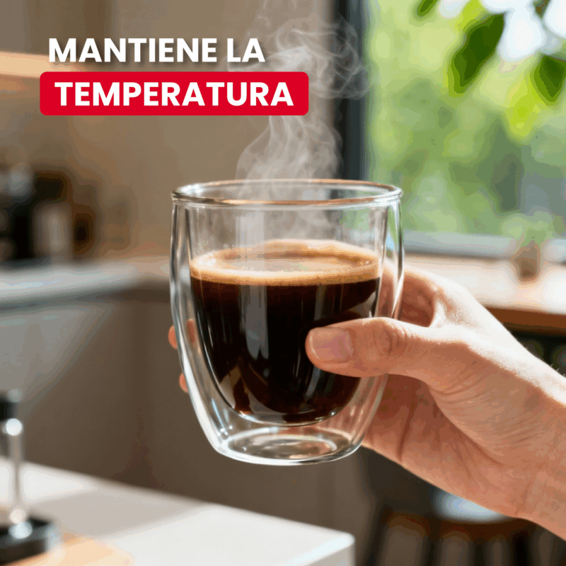 Set Vasos Doble Pared 80 ml