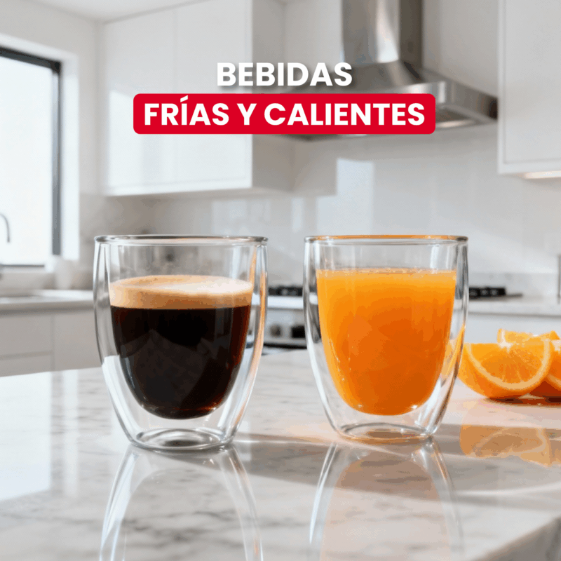 Set Vasos Doble Pared 80 ml